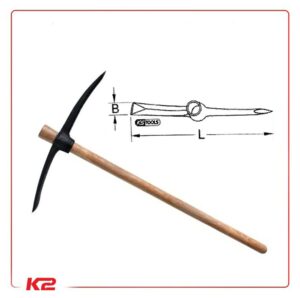 Pioche de terrassier - Œil rond - Emmanché bois - 2,5 Kg