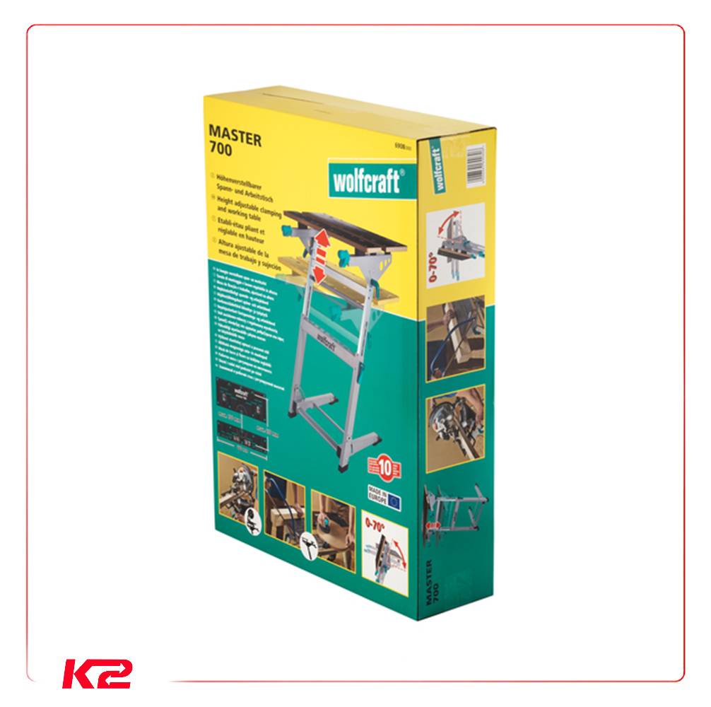Établi de serrage et de support machine MASTER 700 WOLFCRAFT