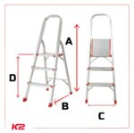 Escabeau pliable 3 marches Escabeau pliable 3 marches