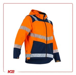 Veste Softshell bicolore 3 couches - manches amovibles par zip - AUTHENTIC HV