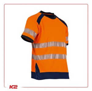 T-shirt bicolore manches courtes - anti-UV UPF 50+ - Maille HV