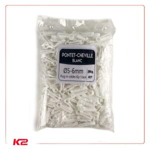 Pontet cheville BLANC rond Ø5-6mm / Ø6-7mm "fiala"