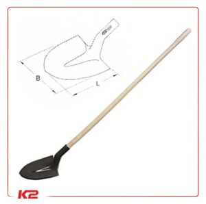 Pelle ronde - Col de cygne - Manche bois - 29 cm